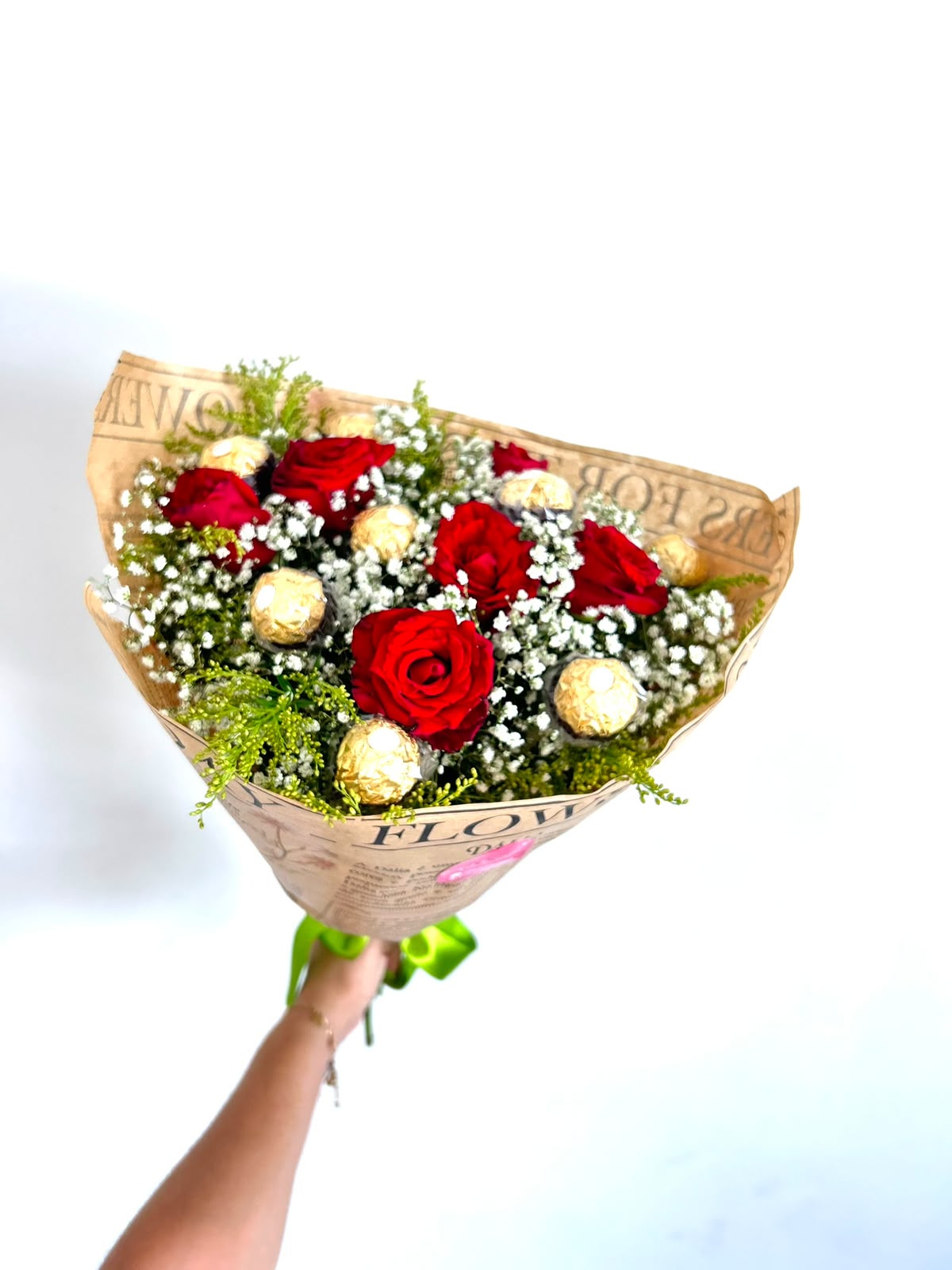 Buquê de Rosas com Ferrero Rocher